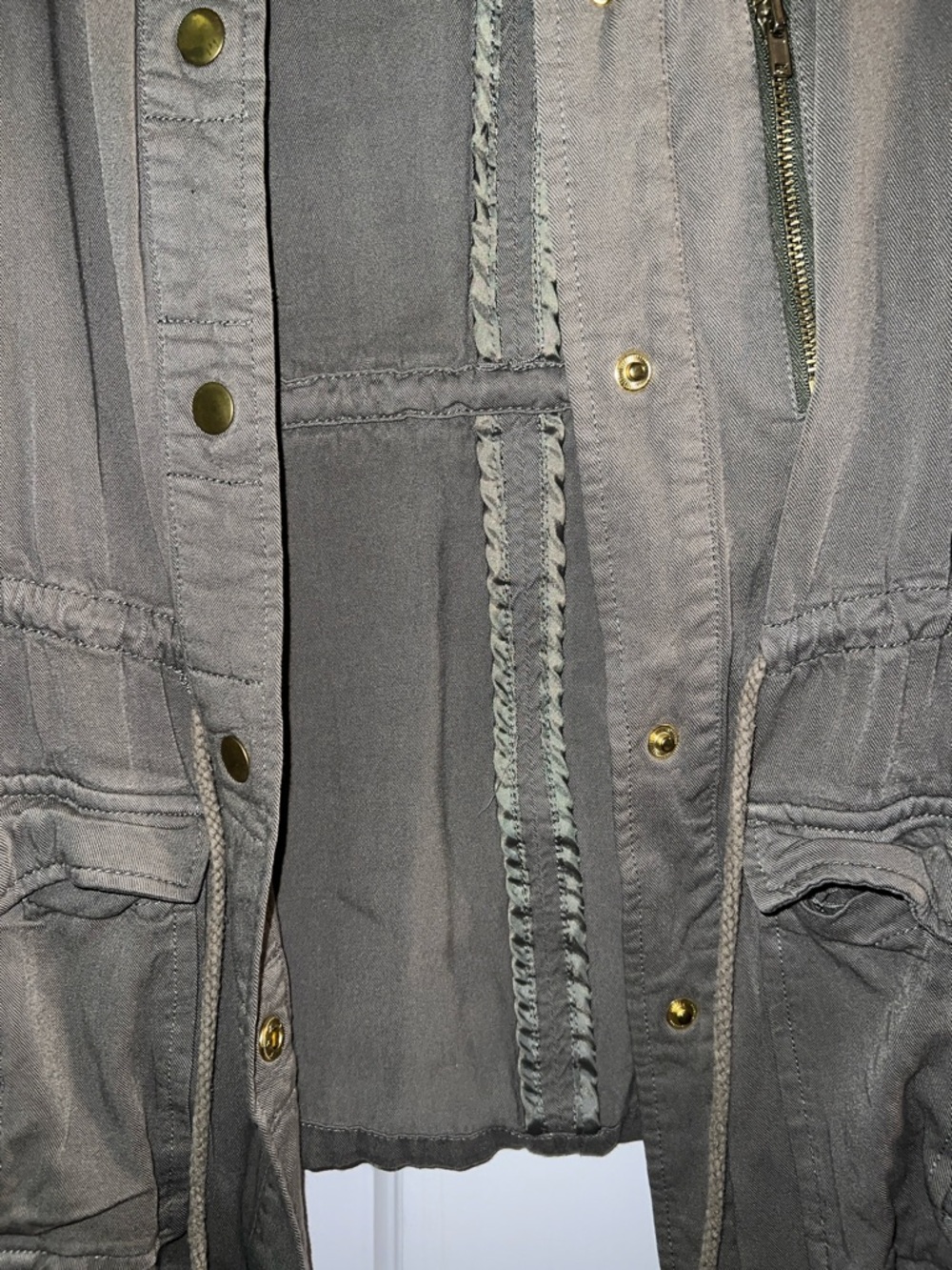H&M Olive Green Utility Jacket with Gold Hardware - Picture 2 of 4
